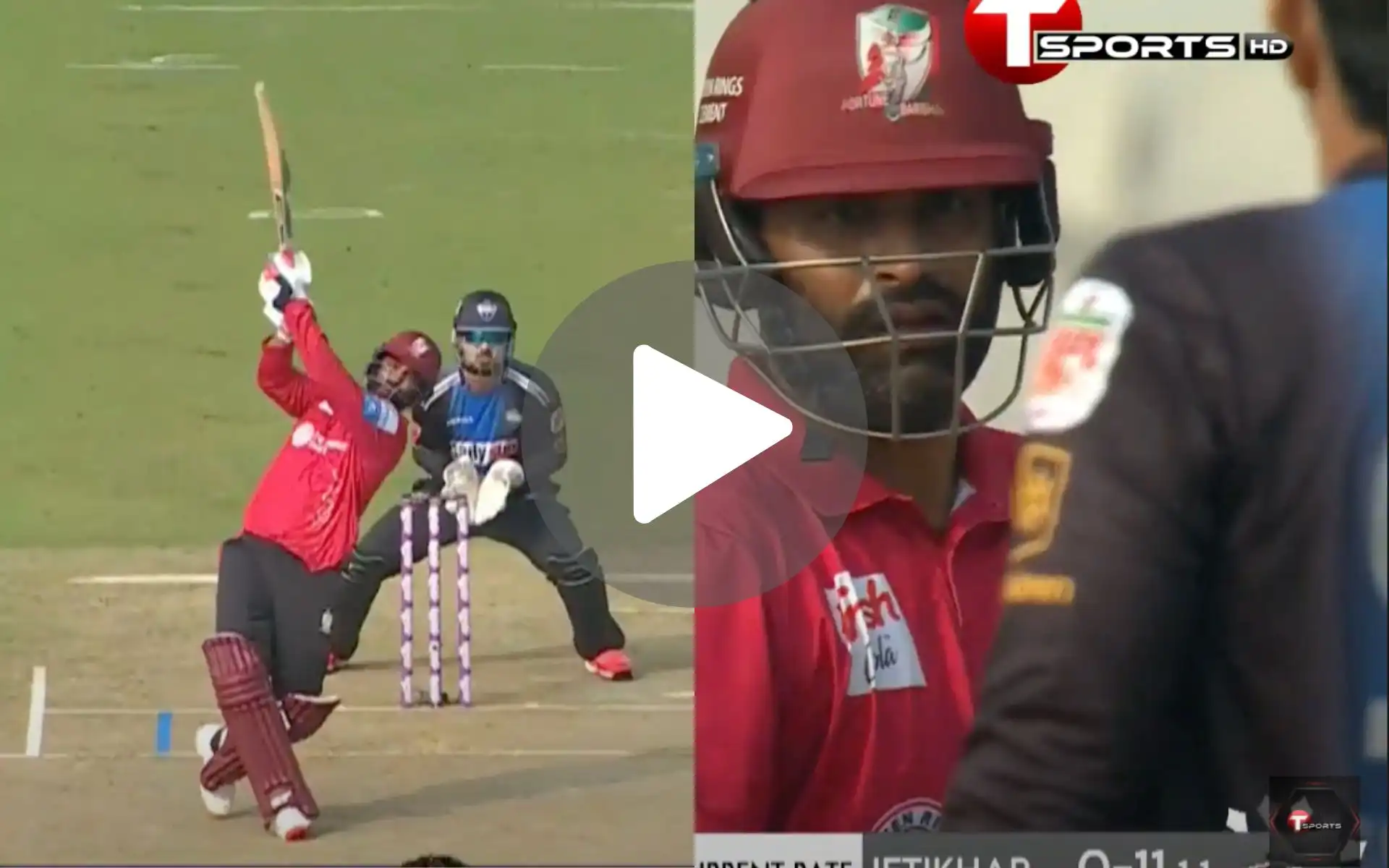 [Watch] Tamim Iqbal Insults Pakistan's Iftikhar Ahmed With Authoritative Six In BPL